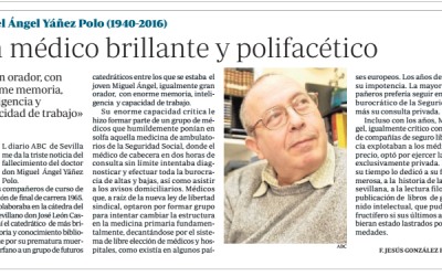20 de enero de 2016: “Un médico brillante y polifacético”